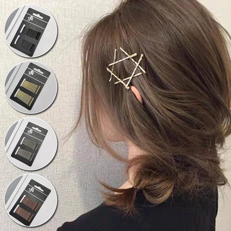 

24pcs Simple Black Hair Clips Drip Invisible Hairpins Metal Barrettes For Wedding Party Hair Daily Jewelry Accessories