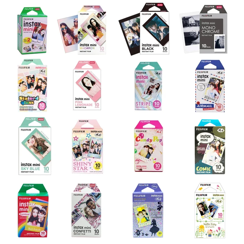 10 200 листов белых цветных пленок Fuji Fujifilm instax mini 11 9 8 для камеры instax|fuji fujifilm mini|instax