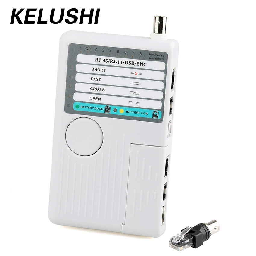 Тестер сетевого кабеля 4 в 1 KELUSHI NF3468 RJ11/ RJ45/ USB/ BNC|rj45 rj11|network rj45rj11 rj45 |