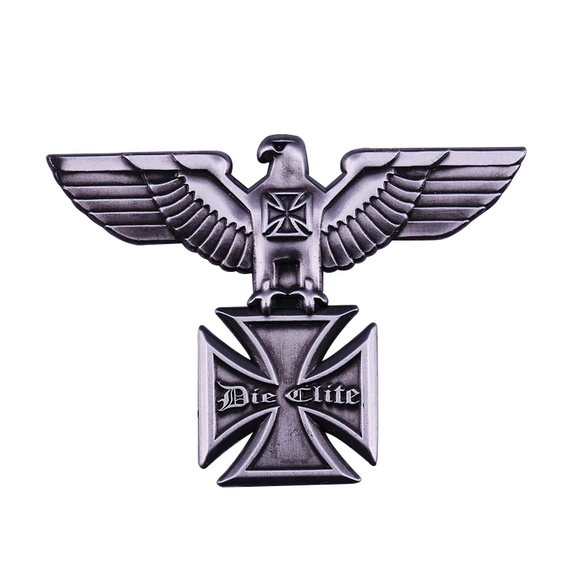 Eagle Cross Die Elite Badge Bird Stand On the Cross Enamel Pin Iron Accessory