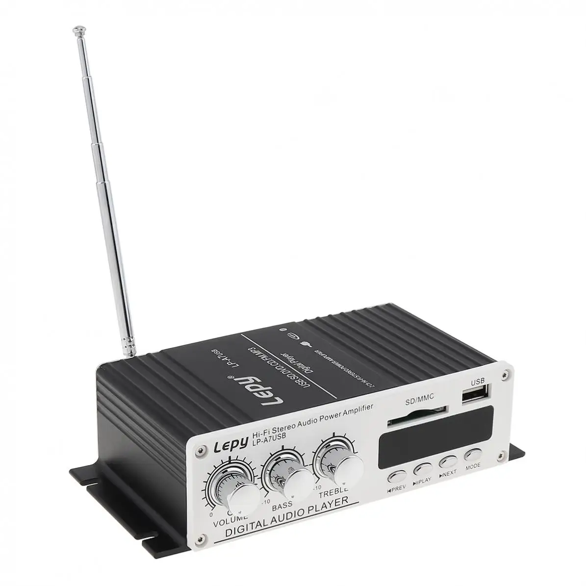 

Bluetooth Aluminum Alloy Car Mini Hi-Fi Stereo Audio Amplifier USB SD DVD CD FM MP3 with Remote Controller Car Audio