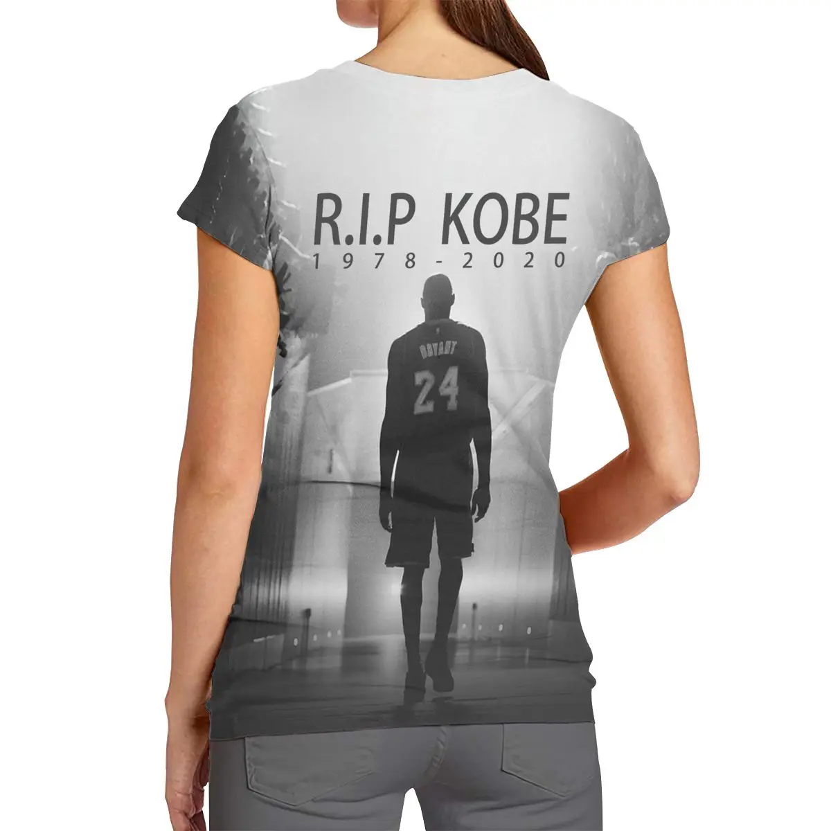 

Rip Kobe Women's short sleeve T Casual Loose Tshirts Fit Tunic Top Baggy Comfy