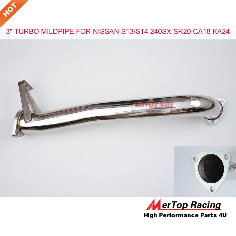 MerTop 3 &quotтурбо средней трубы вниз водосточная труба + CATPIPE для S13 S14 240SX SR20 CA18 KA24 |