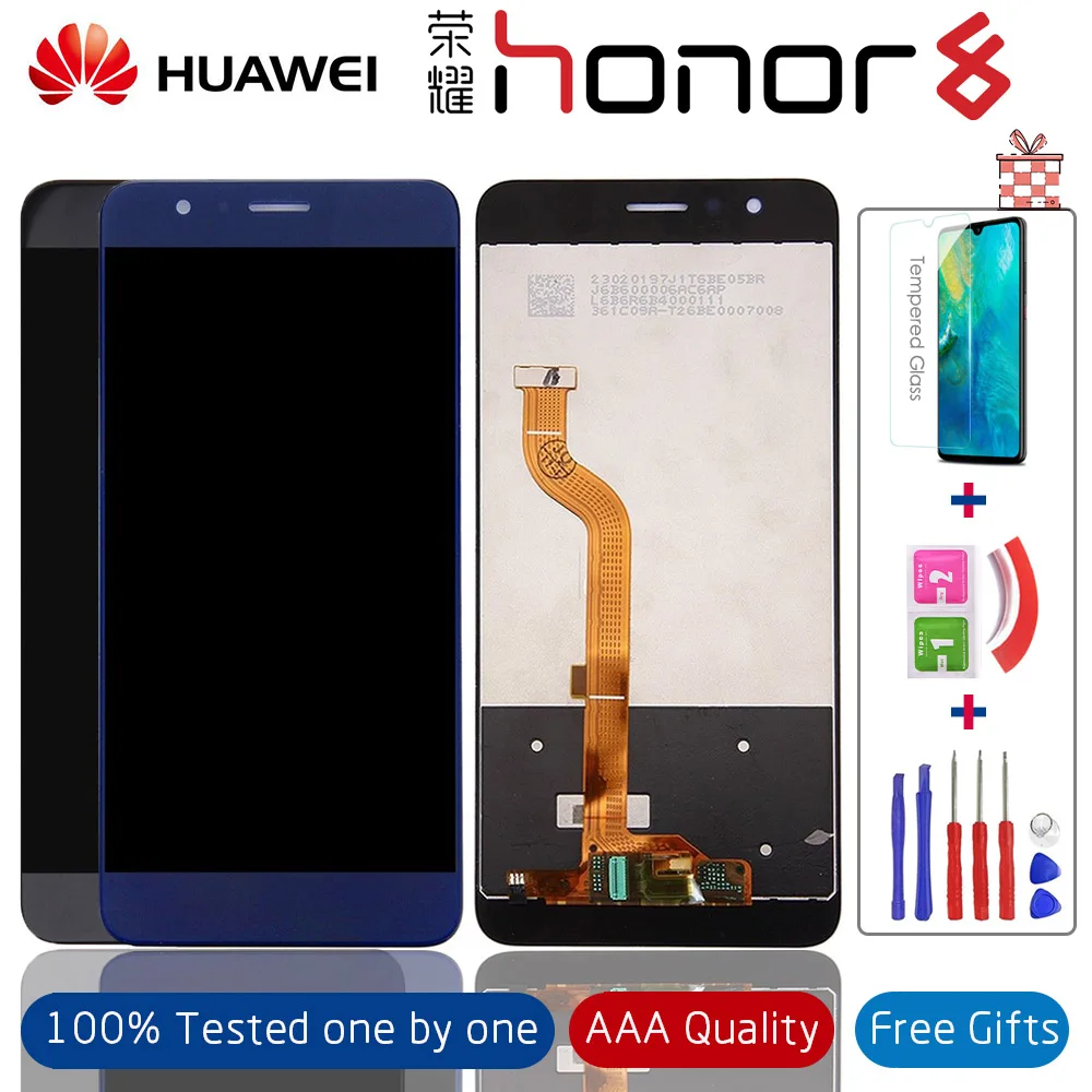 5 2 &quotдисплей для huawei Honor 8 lcd сенсорный экран с рамкой Замена Honor8 FRD L19 L09 L14 +
