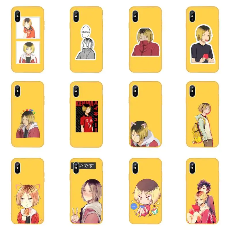 

Kenma Kozume of Haikyuu Phone Case Candy Color for iPhone 6 6S 7 8 11 12 XS X SE 2020 XR mini pro Plus MAX mobile bags