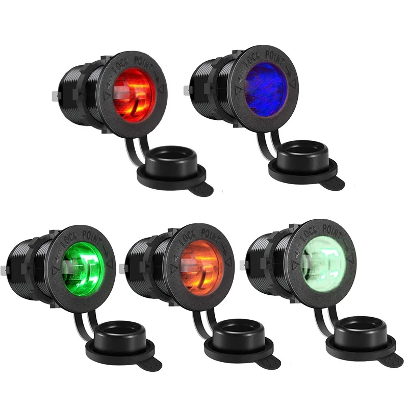 Universal Car Cigarette Lighter Socket 12V Waterproof Boat Motorcycle ATV RV Truck Sockets Power Plug Outlet | Автомобили и