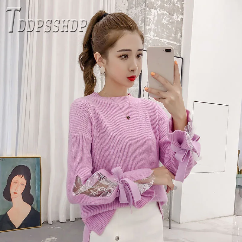 Свитер женский кружевной в стиле пэчворк на осень-зиму 2019 | Женская одежда