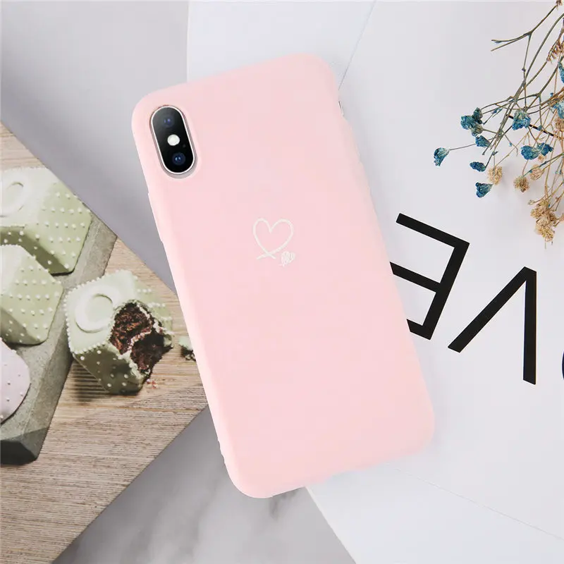 3209P Силиконовый чехол Moskado для iPhone X XR XS Max 7 8 6 6s Plus 5 5S SE Love Heart Letter чехол для телефона с рисунком в виде животного мягкий чехол из ТПУ - Цвет: 3209P