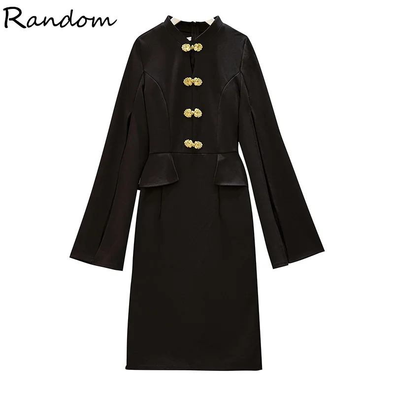 Женское винтажное деловое платье черное облегающее трапеция большого размера с