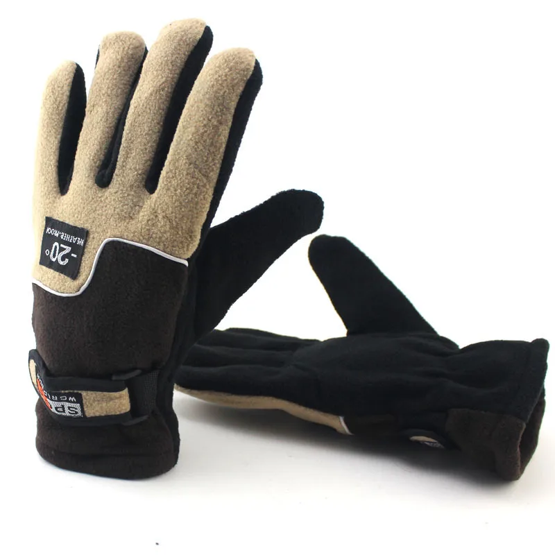 

1 Pair Warm Winter Skiing Gloves Unisex Full Finger Fishing Camping Cycling Gloves Outdoor Sport Windproof Cycling Equipment