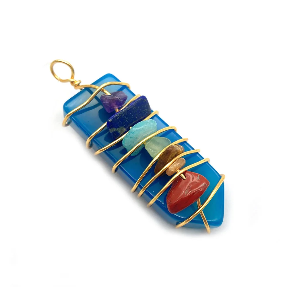 1 _ натуральный камень зеркальная семь чакр исцеляющая Подвеска для самодельных