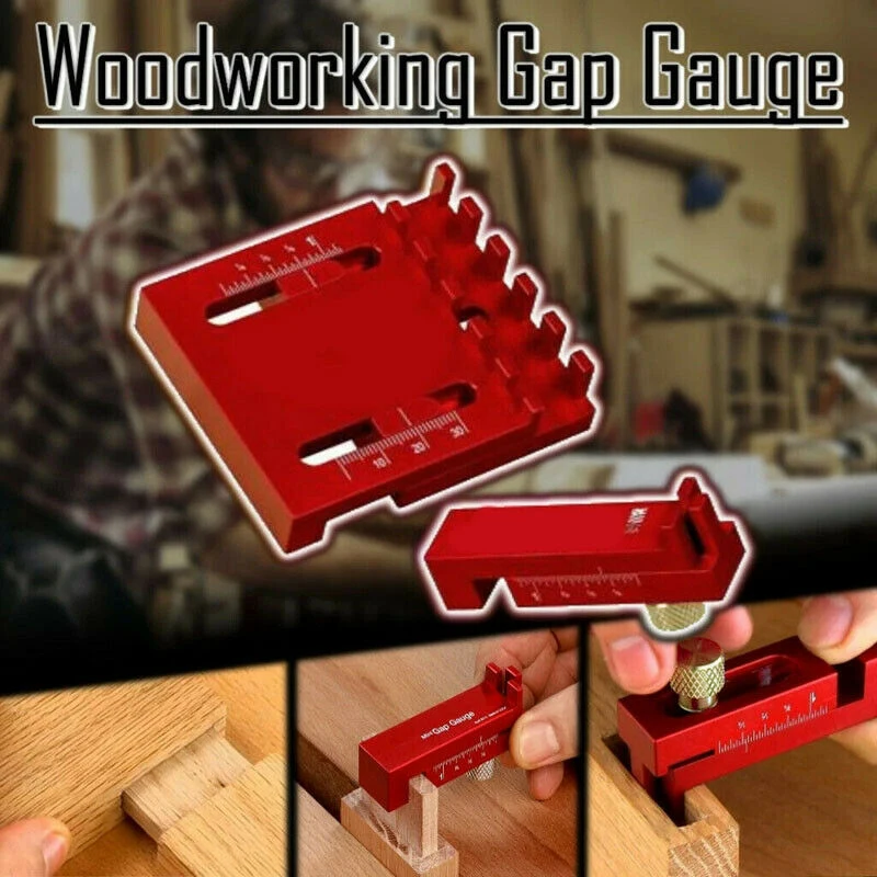 

Durable Metal Hand Tool Woodworking Gap Gauge Woodworking Serrated Ruler Wooden Tenon Ruler Woodwork Multi-tool In Stock