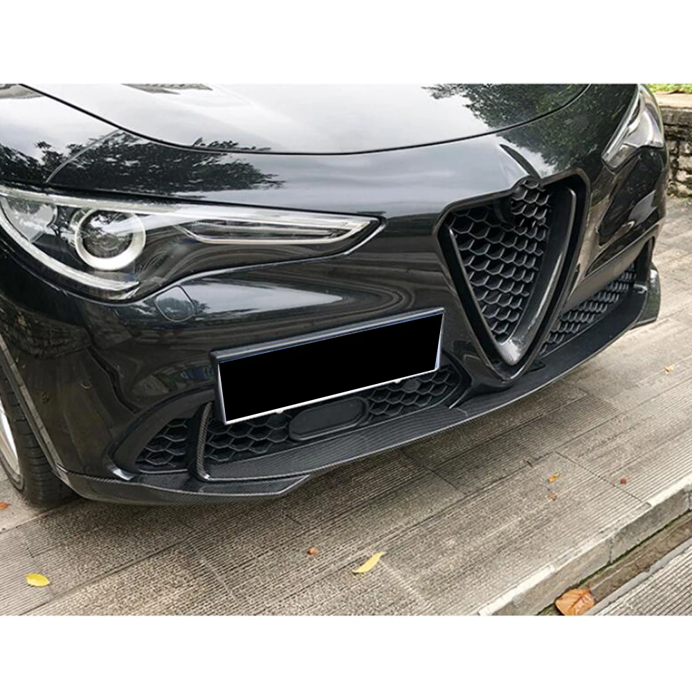 Передний бампер для губ для Alfa Romeo стельвио- база Land Rover Range Rover Sport 4-двери из углеродного волокна передний бампер спойлер приспособления для резки