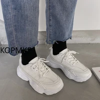 white women shoes new chunky sneakers for women lace up white vulcanize shoes casual fashion dad shoes platform sneakers basket