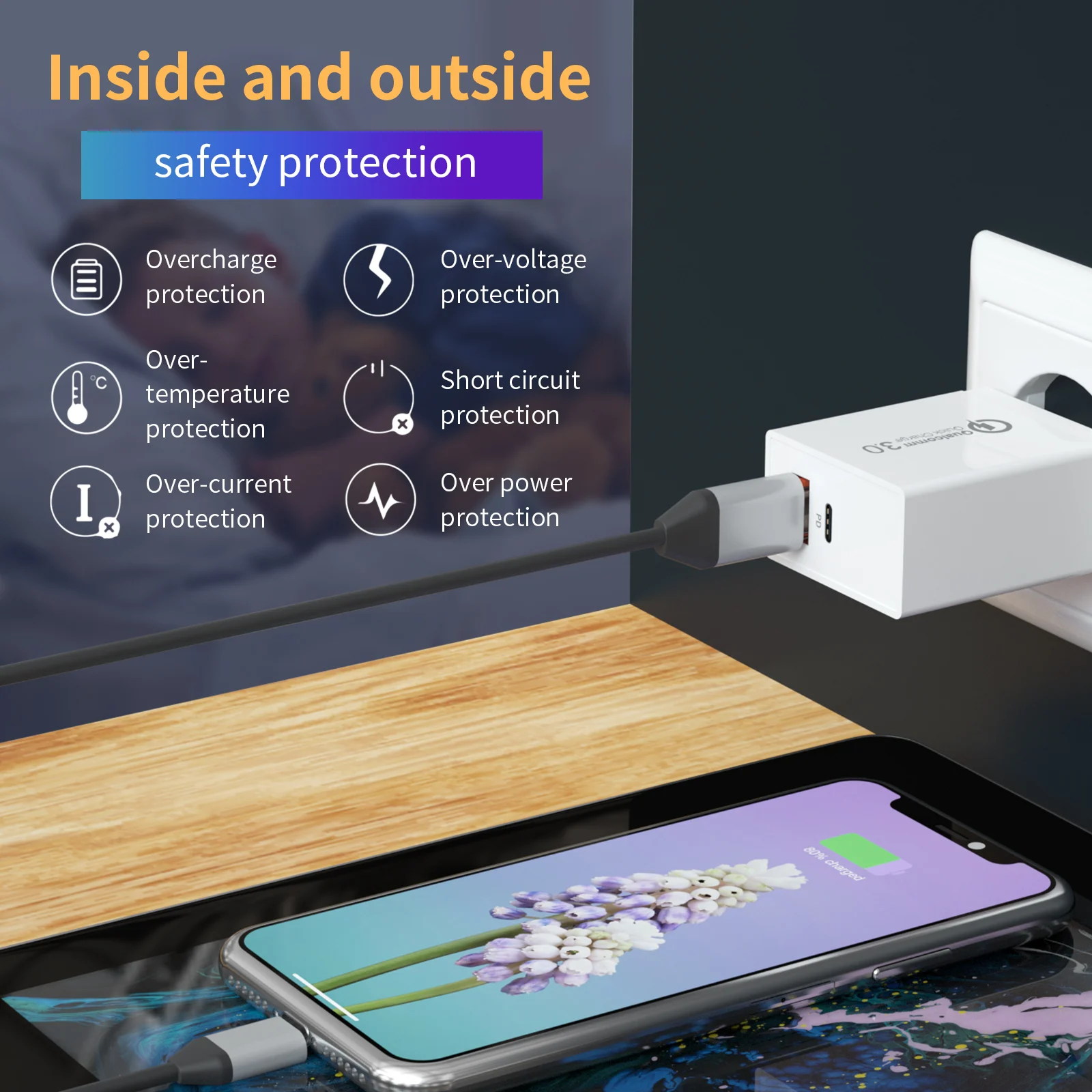 Быстрая зарядка 3 0 36 Вт мобильный телефон зарядное устройство USB FCP турбо США ЕС