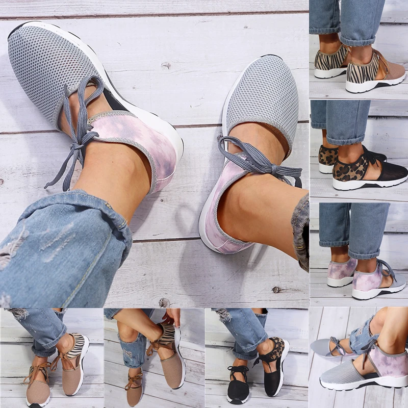 

New Women Flats 2021 Spring Summer Ladies Mesh Flat Shoes Women Soft Breathable Sneakers Women Casual Shoes Zapatos De Mujer