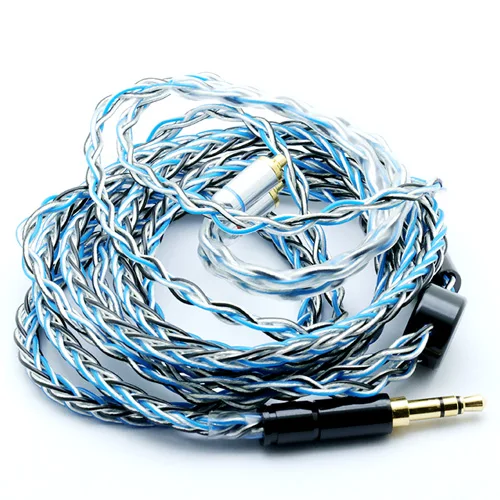 RTC1184 1,2 M 1,0 мм x 8 Core HIFI посеребренный обновленный кабель 3,5/2,5 Разъем MMCX/2Pin разъем для улучшения глубины саундстажа и присутствия - Цвет: RTC1184