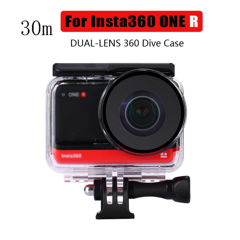 DUAL Lens 360 Mod Dive Case For Insta360 ONE R Waterproof Housing Box Protective shell Panoramic Camera | Электроника