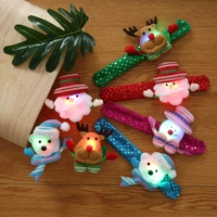 luminous christmas children gift led christmas creative gift snowman elk slapping bracelet kids gift