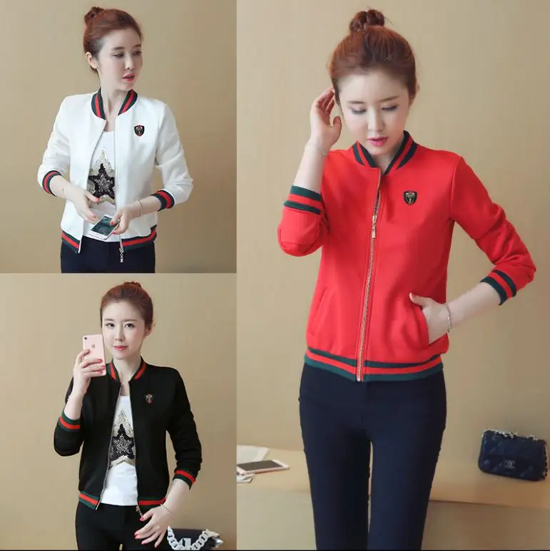 2019 Женские повседневные бейсбольные куртки в стиле Харадзюку короткие пальто