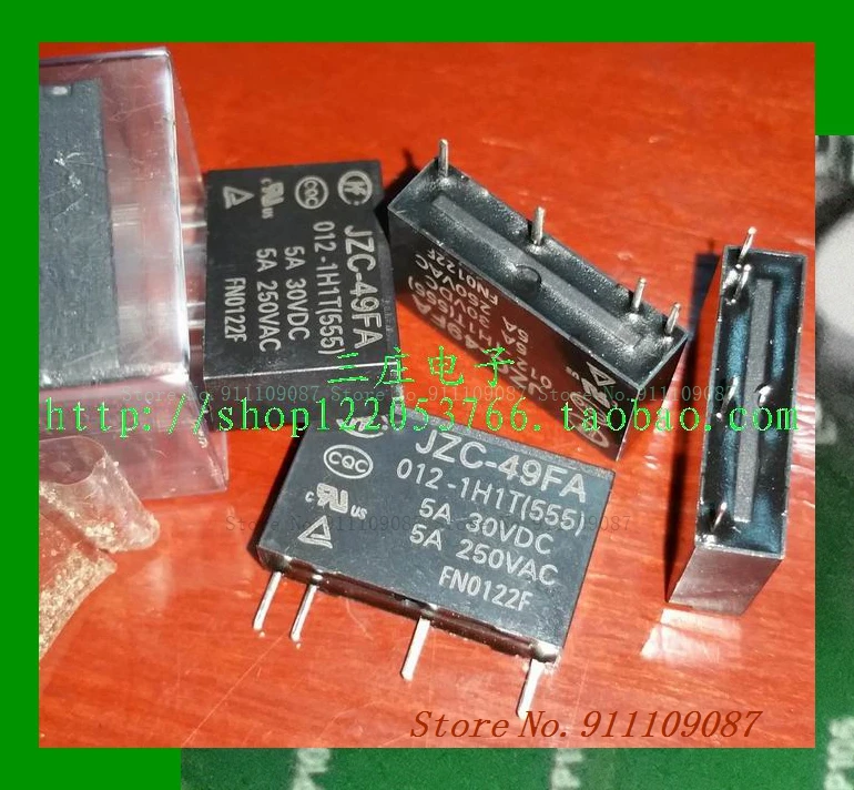 JZC-49FA 012-1H1T(555) PCN-12V 12V 5A | Электронные компоненты и принадлежности