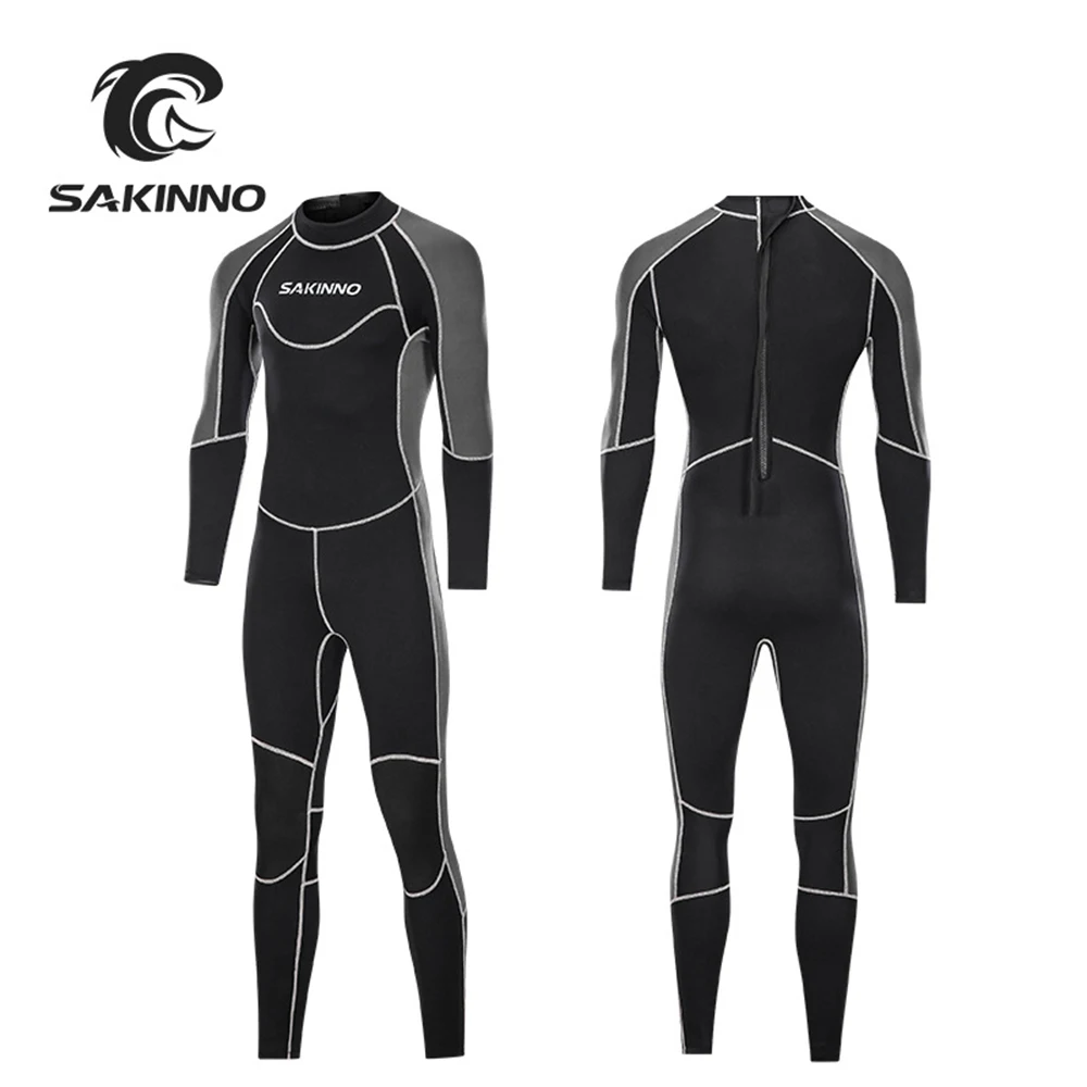 Неопреновый цельный Мужской гидрокостюм 3 мм для подводного плавания