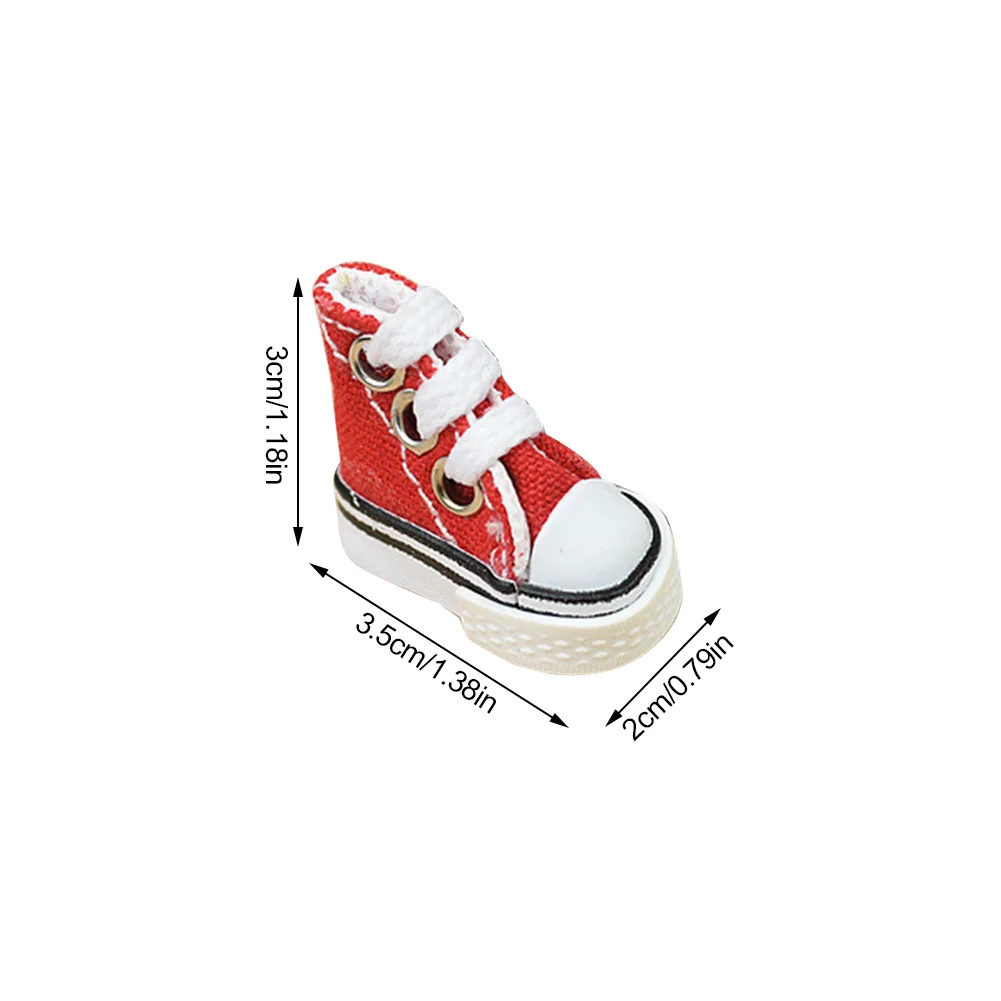 

3.5CM Mini Finger Dance Shoes Finger Skateboard Canvas Shoes Doll Shoes Board Shoes Net Red Finger Dance Shoes 1PC