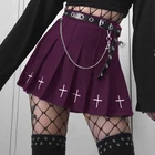 Женская плиссированная юбка с высокой талией, повседневная юбка в стиле Лолита, Готическая уличная одежда в стиле Харадзюку, Y2k, 2021