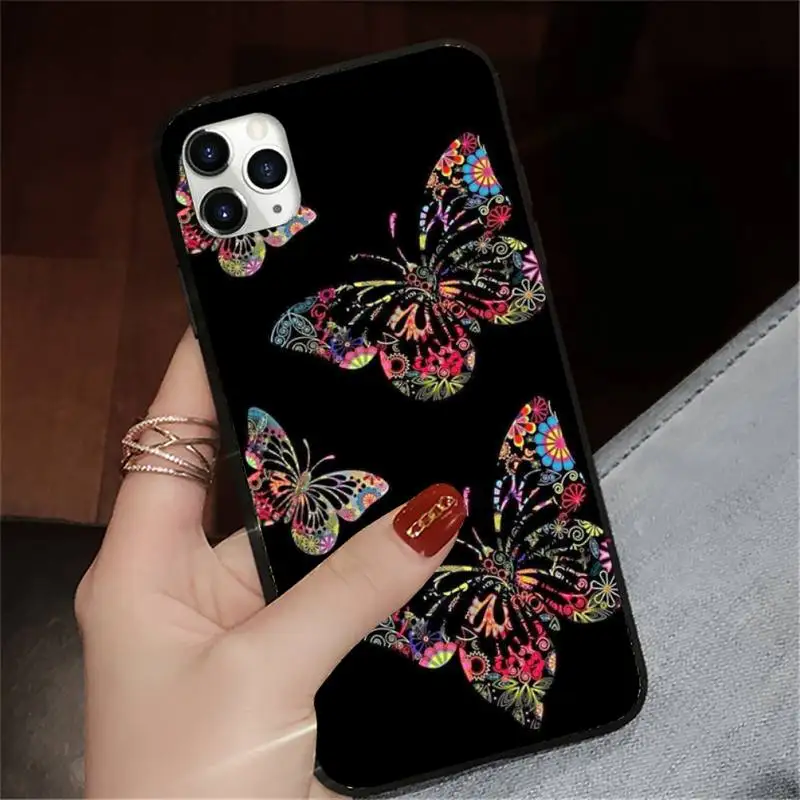 

Cute Butterfly Patterned Phone Cases for iPhone 11 12 pro XS MAX 8 7 6 6S Plus X 5S SE 2020 XR