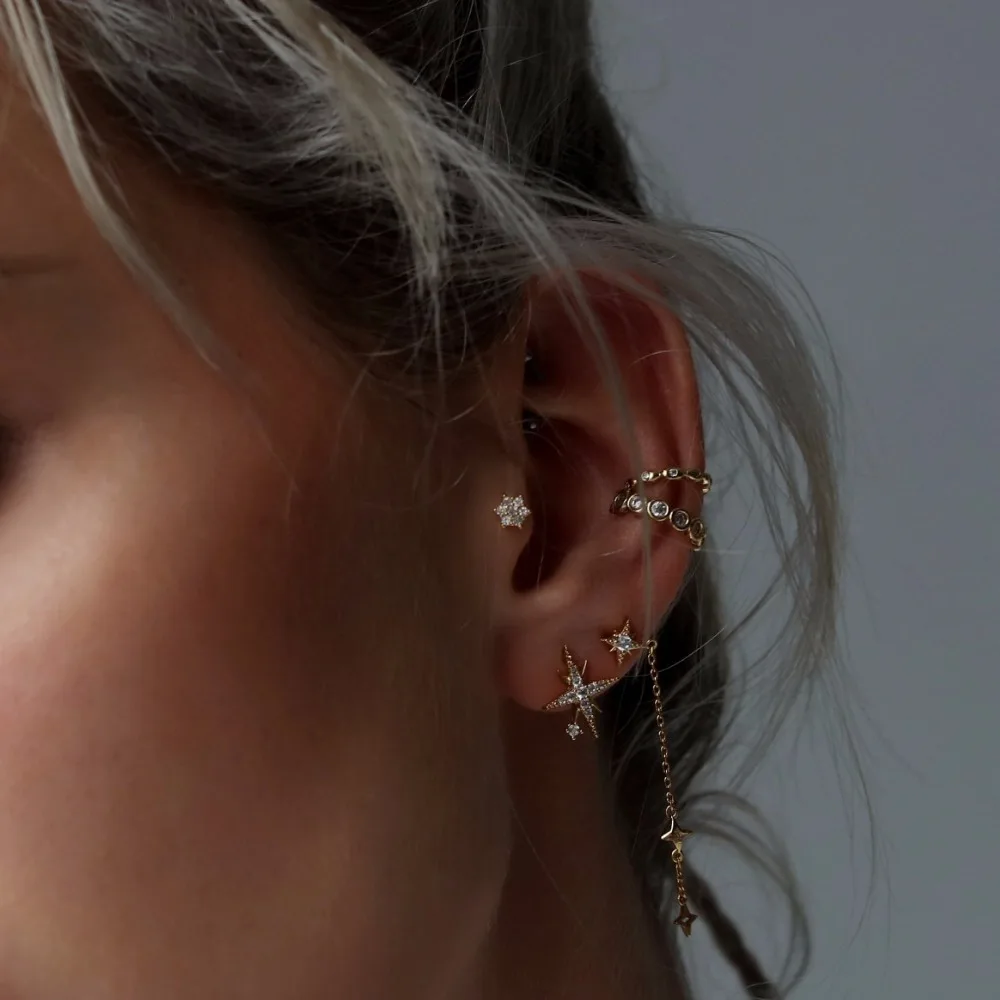 Великолепные сережки в форме зубца потрясающий ААА класса из серебра 925 пробы с