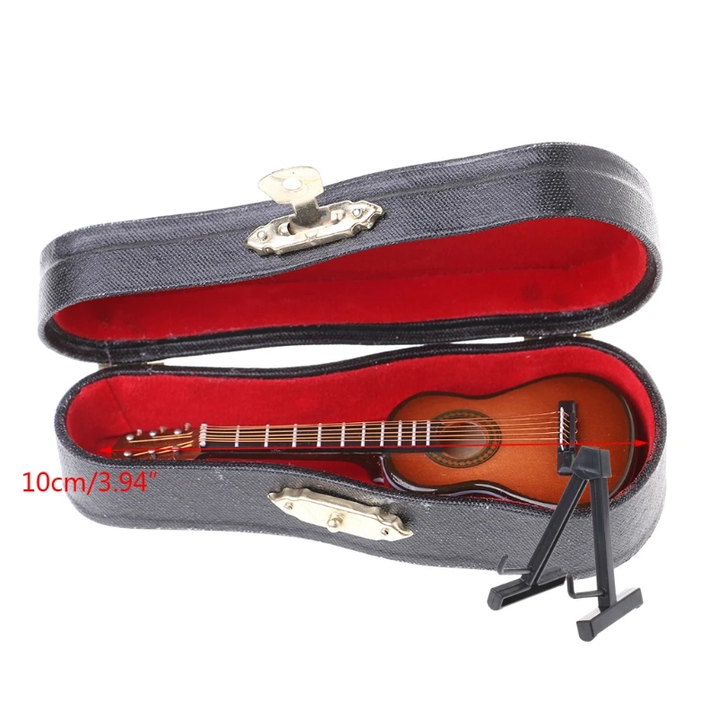 

10cm Toy Acoustic Guitar Scale Model Home Office Desk Decor Ornaments Gifts