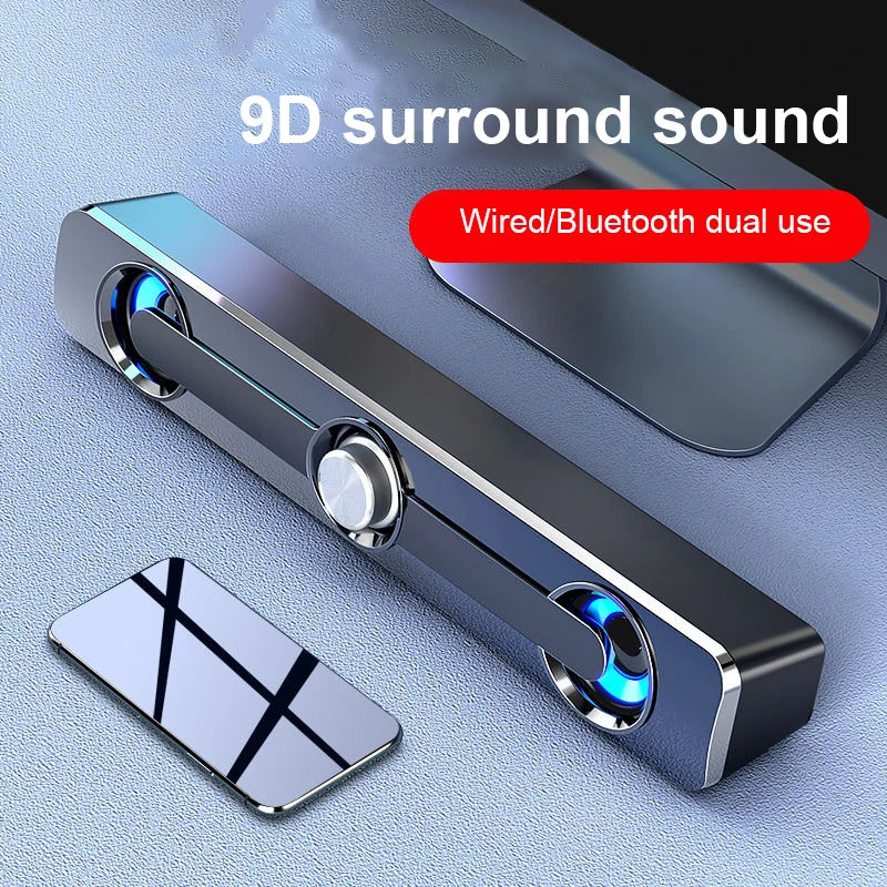Компьютерный динамик USB проводной мощный стерео сабвуфер бас объемный звук