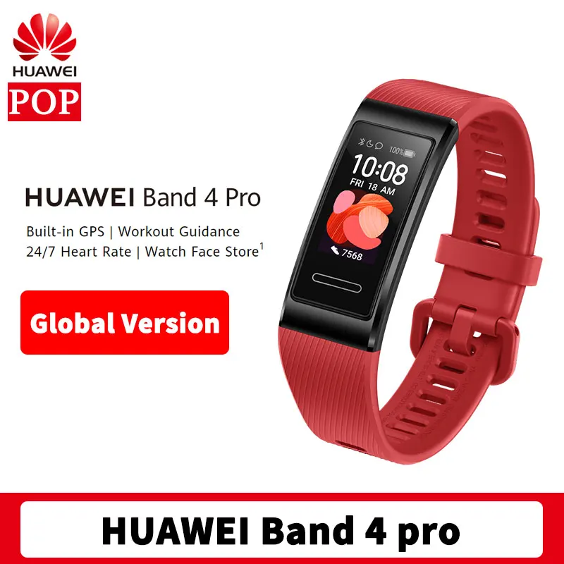 Глобальная версия браслете Huawei Band 4 Pro смарт браслет крови кислородом 0 95 ''с