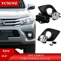 driving fog lights lamp with wire harness bulb switch replacement accessories for toyota hilux revo 2015 2016 2017 2018
