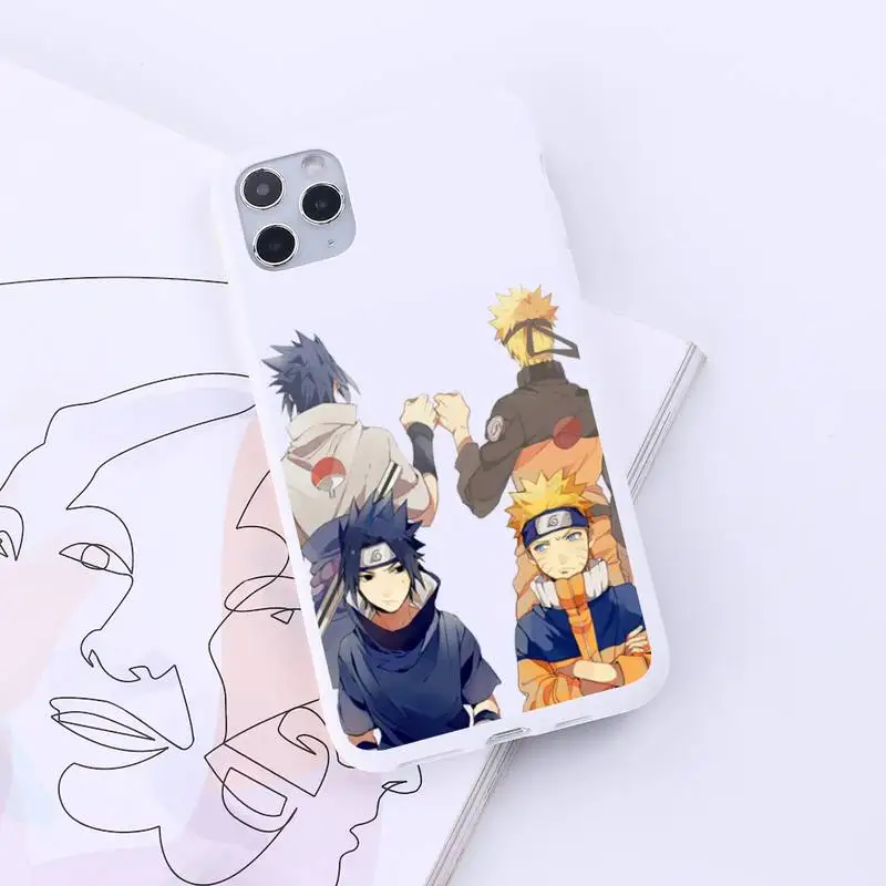 

Naruto Kakashi Sasuke anime Phone Case Candy Color for iPhone 6 7 8 11 12 s mini pro X XS XR MAX Plus