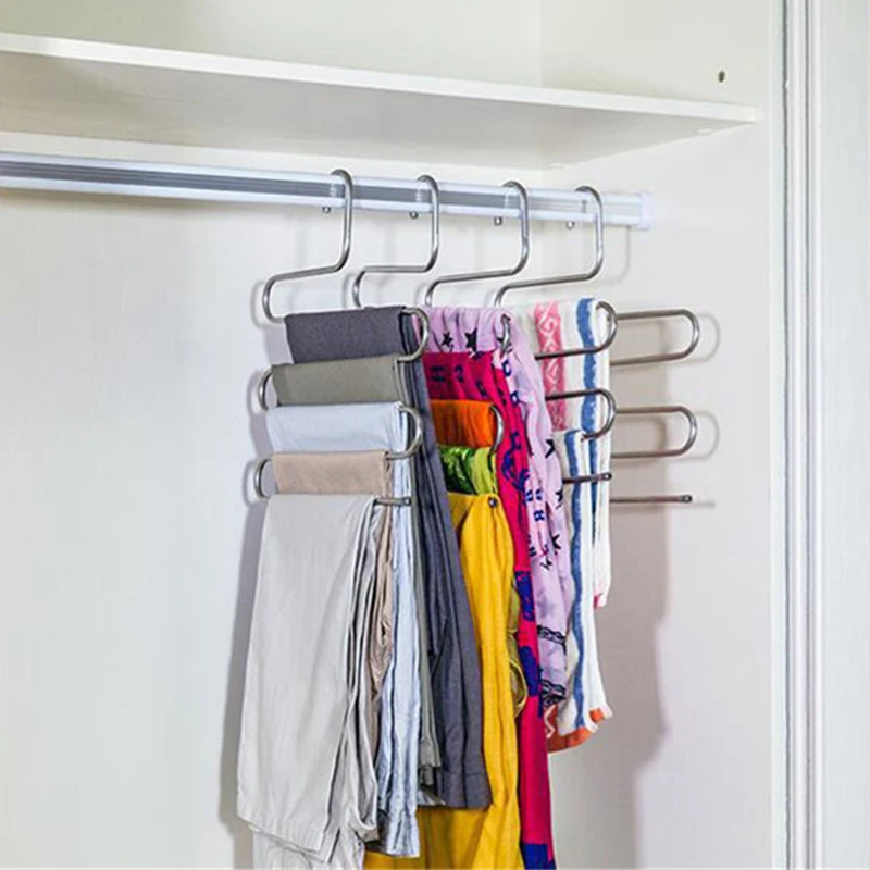 Вешалка для одежды из нержавеющей стали многослойная вешалка белья с рыбьими