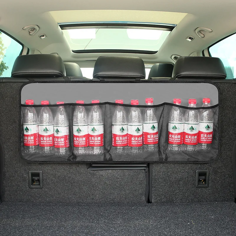 

Car Rear Seat Back Storage Bag Multi-Pockets Car Nets Cars Trunk Bag Organizer Auto Tidying Sundries Storage