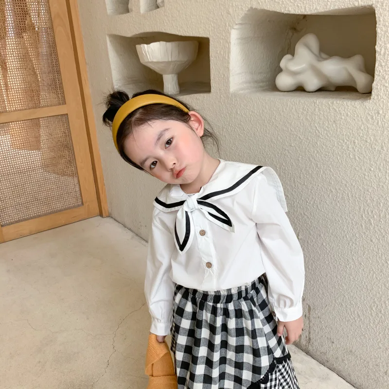 Рубашка для девочек Новинка осени 2020 детская одежда рубашка с длинным рукавом