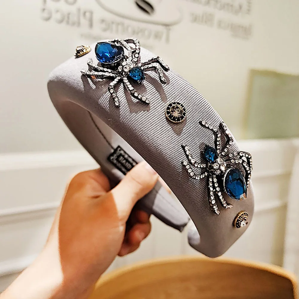 Женский обруч для волос в стиле панк роскошная повязка на голову с кристаллами и