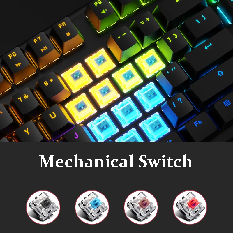 

RKG87 Mechanical Keyboard Cherry axis Brown Switch RGB Backlit Gaming Keyboard Wired Wireless Dual Mode Bluetooth Type-C Contact