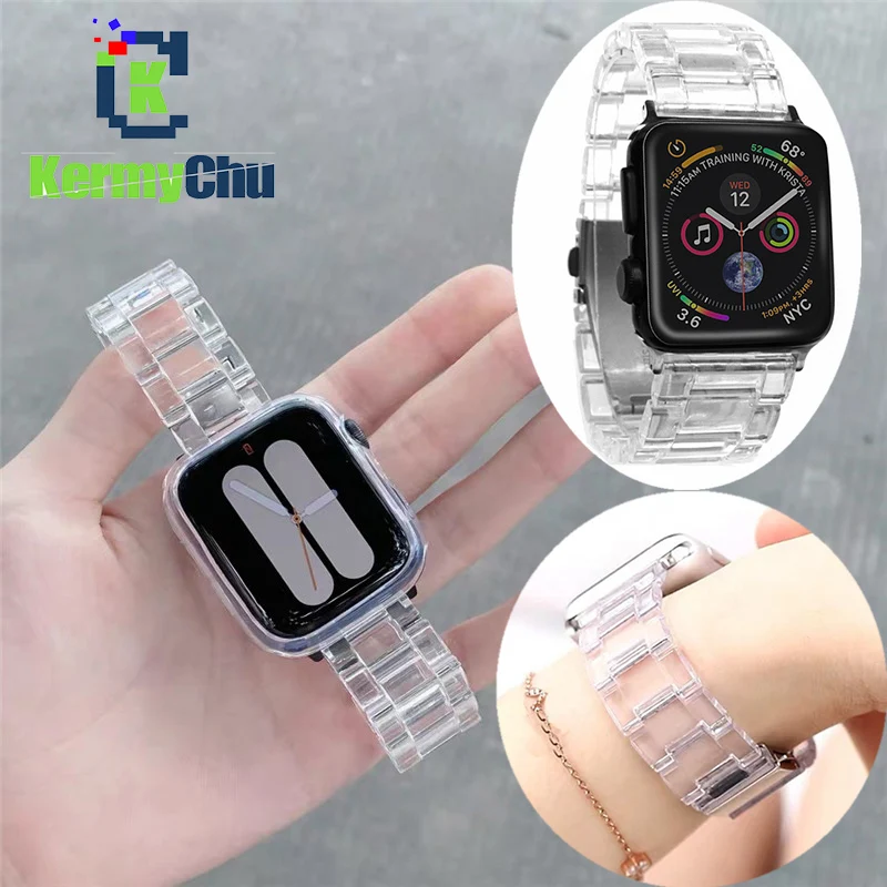 Ремешок пластиковый для Apple Watch 40 мм 44 38 42 спортивный браслет Iwatch Series 5 4 3 2