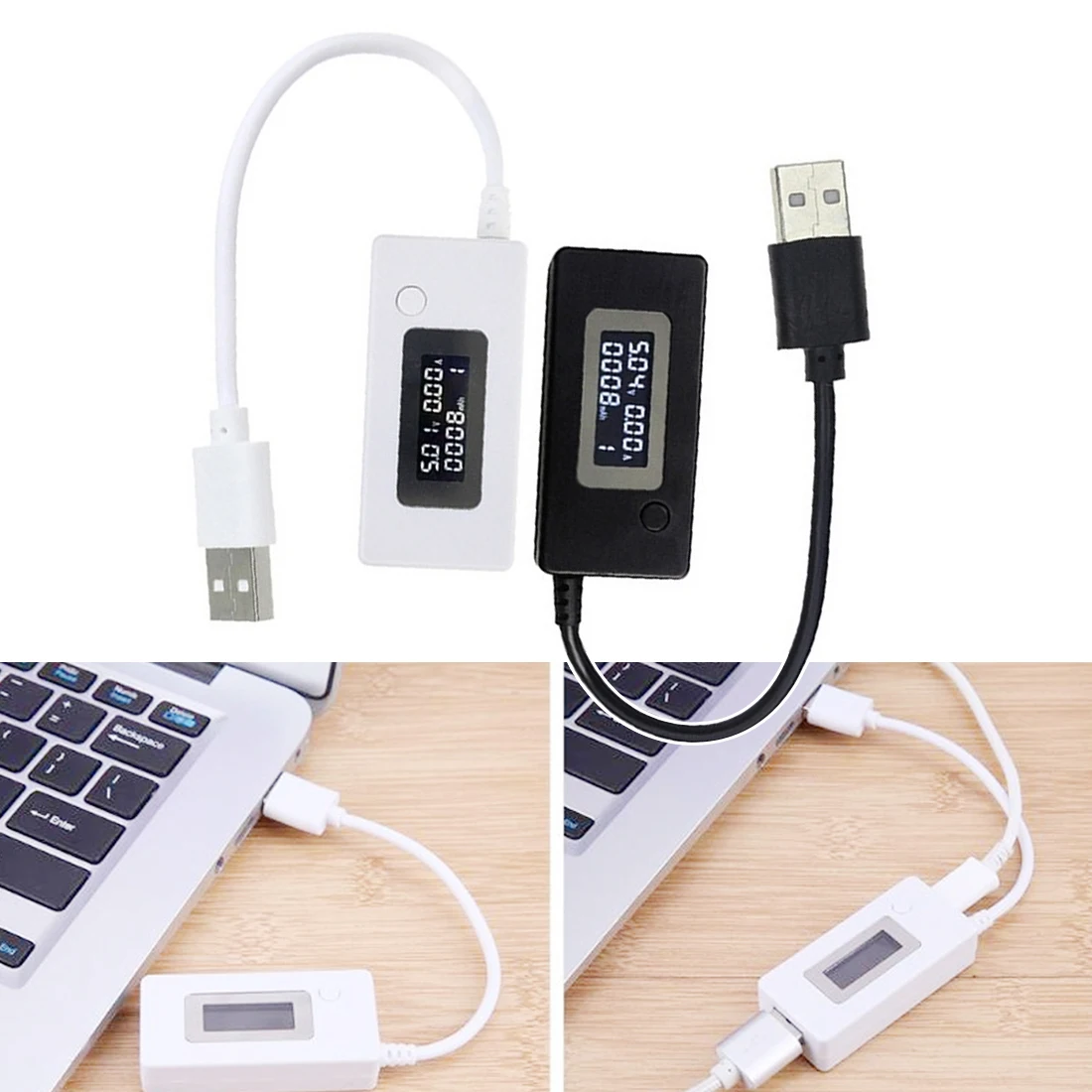 Амперметр с ЖК дисплеем мини USB тестер напряжения тока емкости детектор