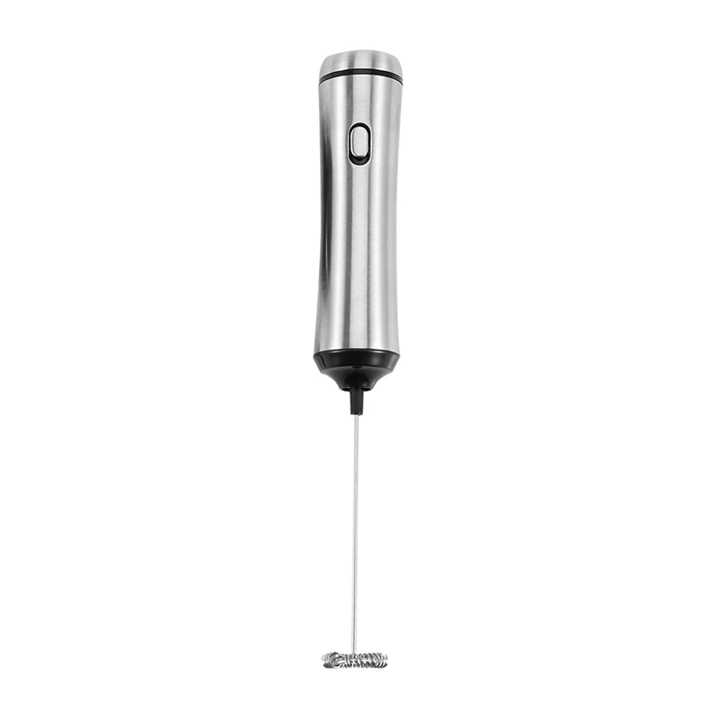 

Usb Chargeable Double Spring Whisk Head Electric Milk Frother Stainless Steel Handheld Milk Foamer Drink Mixer Two Speeds