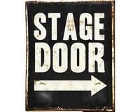 stage door arrow customizable enamel metal tin sign wall plaque
