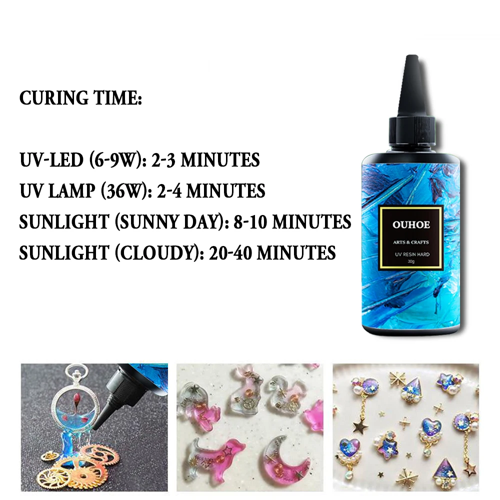 

UV Resin Hard Acrylic Ultraviolet Clear Transparent Craft Jewelry Mold for DIY SWD889