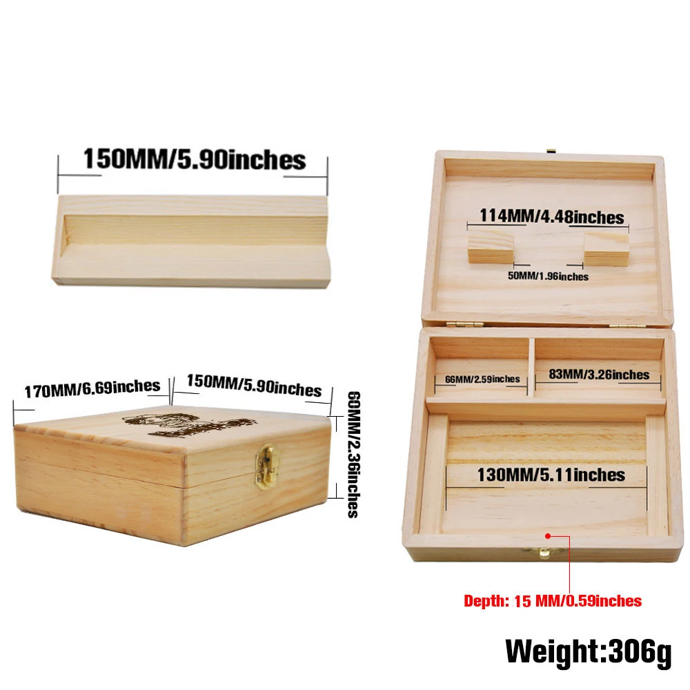 Деревянная банка для хранения табака коробка натурального дерева ручной