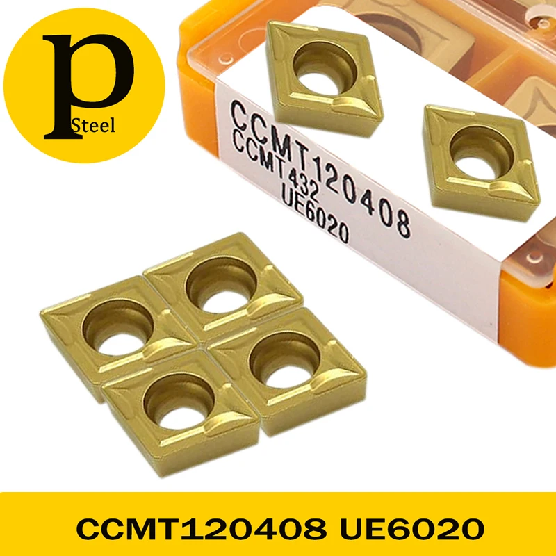 

100% оригинал 10 шт CCMT120408 UE6020 высококачественный фрезерный инструмент с ЧПУ CCMT 120408 токарный станок с твердосплавной вставкой токарные инструм...