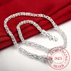 Женское очаровательное ювелирное изделие из серебра 925 пробы, 5 мм, 20 дюймов, цепочка на шею для мужчин