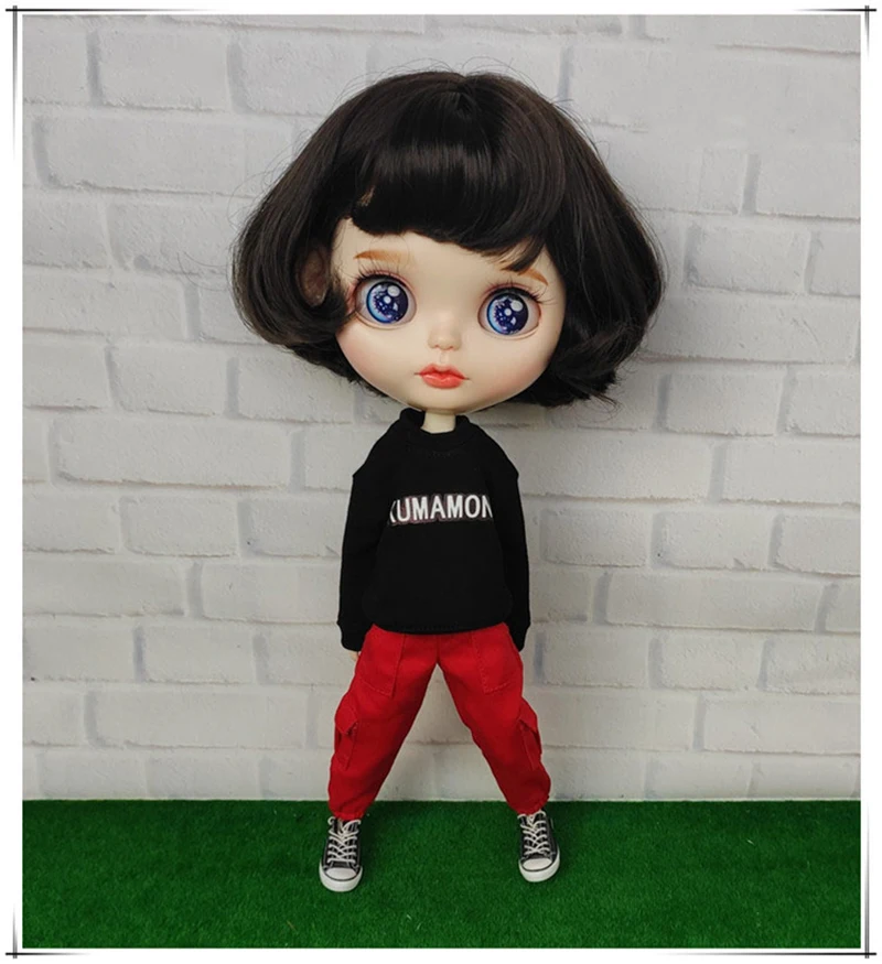 Одежда для куклы Blyth толстовка с длинным рукавом комбинезон брюки ob24 Barbies Licca Pullip