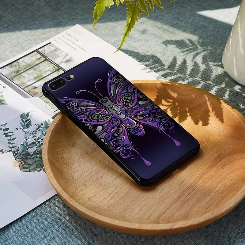 Для Xiaomi Redmi 7 Note 4X 5A 16G 32G GO 7A K20 Бабочка Фиолетовый 5 6 8 Pro задняя крышка для телефона